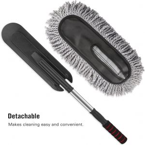 Super Soft Microfiber Car Duster Exterior with Extendable Handle, Car Brush Duster for Car Cleaning